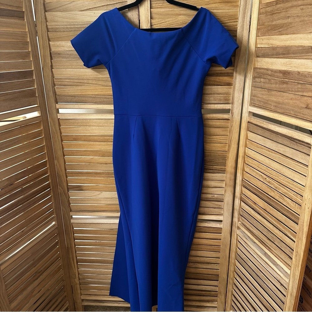 Chiara Boni Blue Off-Shoulder Dress - Picture 5 of 10